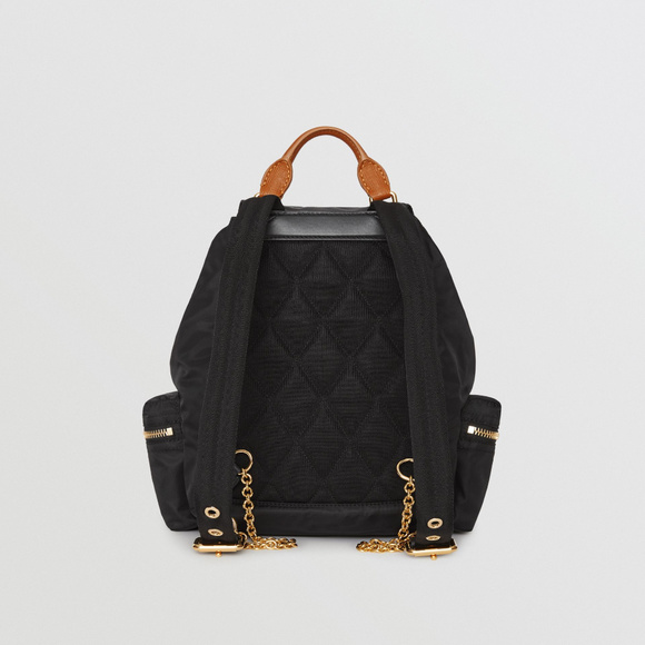 SOLD Burberry Medium Rucksack Nylon Leather - Picture 3 of 8